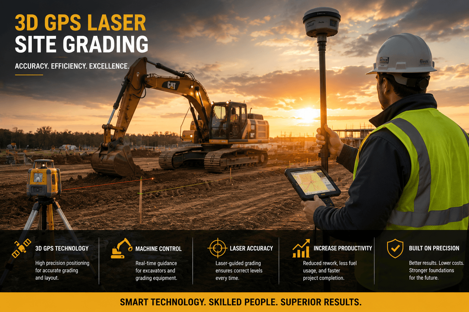 3D GPS Laser Site Grading